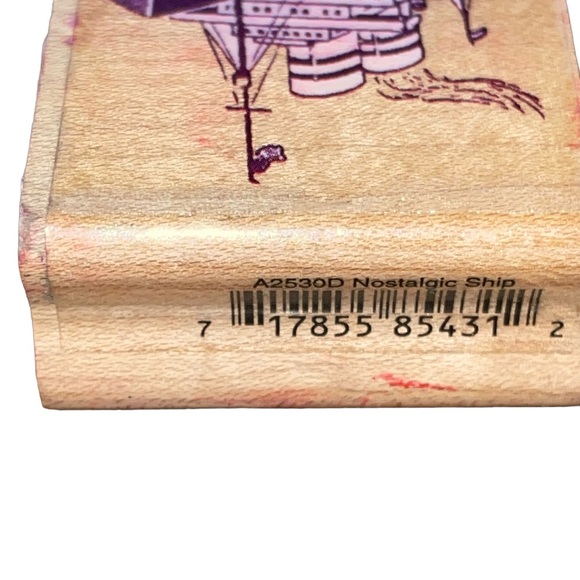 Rubber Stampede Nolstaligic Ship A2530D Retired HTF Card Making Mounted Stamp. - Picture 4 of 5